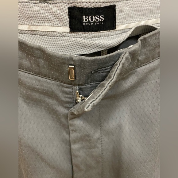 Boss Hugo Boss Men’s Straight Leg Textured Gray Dress Pants Size 40 - Picture 3 of 6